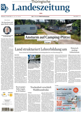 Cover of Thuringische Landeszeitung (Gera)