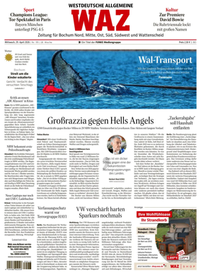 Cover of Westdeutsche Allgemeine Zeitung (Bochum)