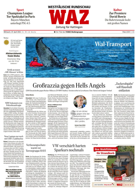 Cover of Westdeutsche Allgemeine Zeitung (Hattingen)