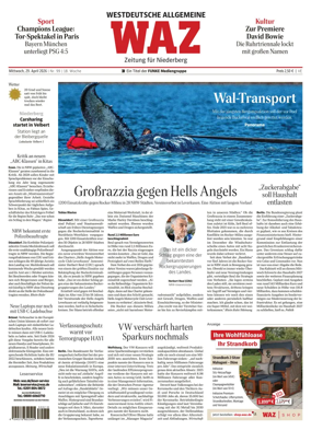 Cover of Westdeutsche Allgemeine Zeitung (Velbert)