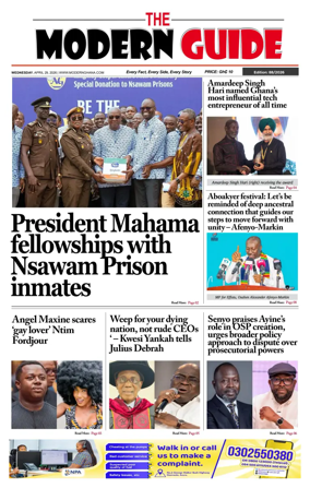 Cover of The Modern Guide Newspaper (Ghana)