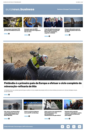 Cover of Euronews Business (Portuguese)