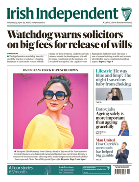 Cover of Irish Independent