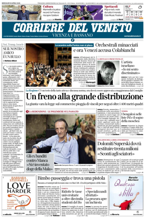 Cover of Corriere del Veneto (Vicenza e Bassano)