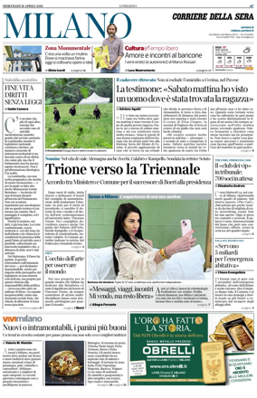 Cover of Corriere della Sera (Milano)
