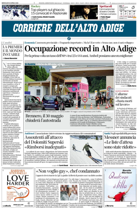 Cover of Corriere dell'Alto Adige