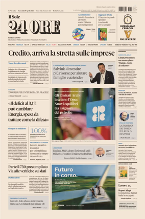 Cover of Il Sole 24 Ore