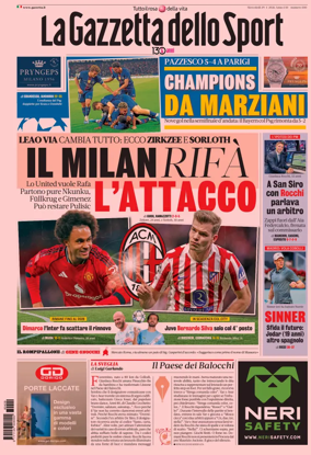 Cover of La Gazzetta dello Sport