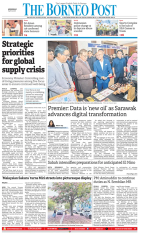Cover of The Borneo Post (Sarawak)