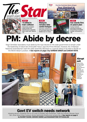 Cover of The Star Malaysia