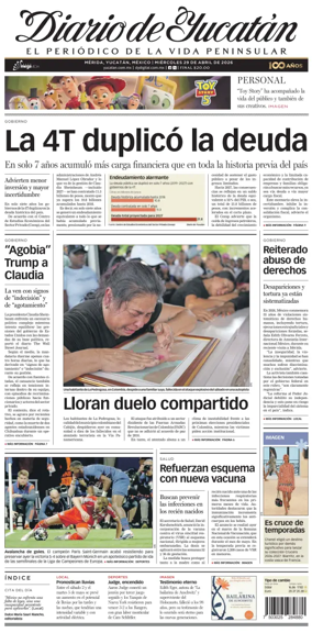 Cover of Diario de Yucatan