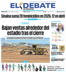 Cover of El Debate de Mazatlan