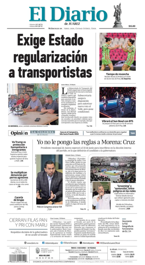 Cover of El Diario de Juarez