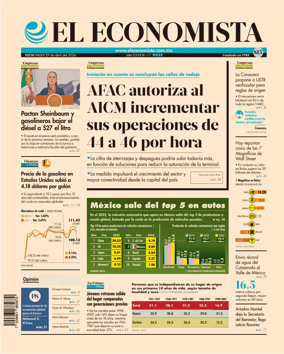 Cover of El Economista (Mexico)