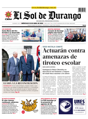 Cover of El Sol de Durango