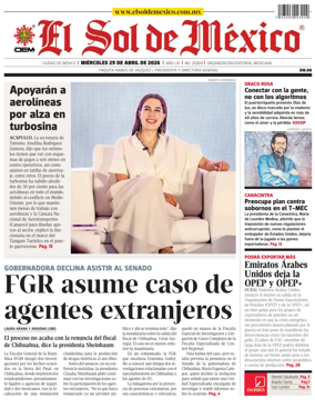 Cover of El Sol de Mexico