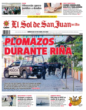 Cover of El Sol de San Juan del Rio