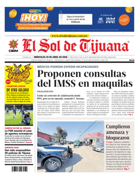 Cover of El Sol de Tijuana