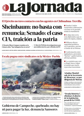 Cover of La Jornada