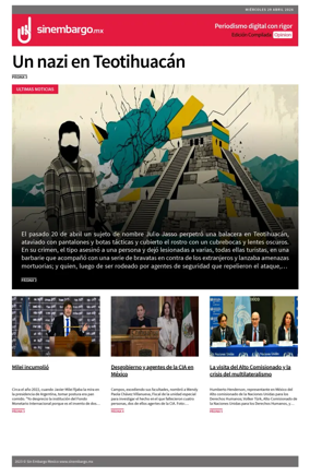 Cover of Sin Embargo Opinion