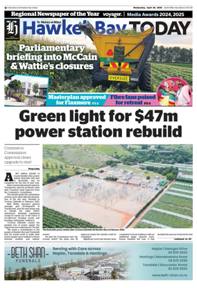 Cover of Hawke's Bay Today