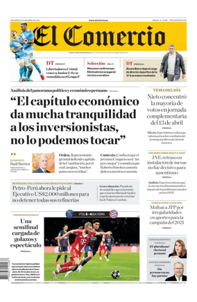 Cover of Diario El Comercio