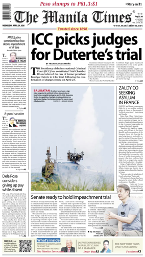 Cover of The Manila Times