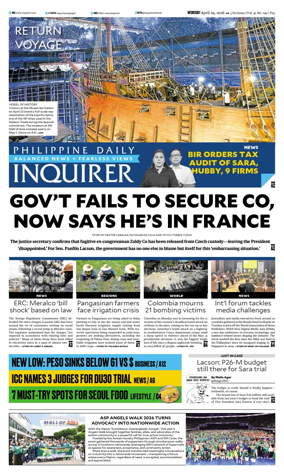 Cover of Philippine Daily Inquirer