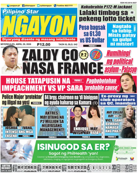 Cover of Pilipino Star Ngayon