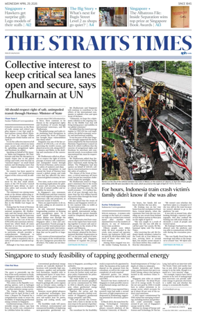 Cover of The Straits Times