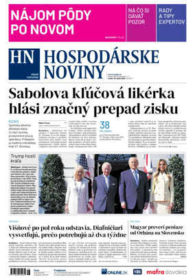 Cover of Hospodarske noviny