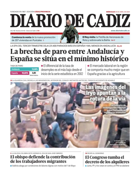 Cover of Diario de Cadiz