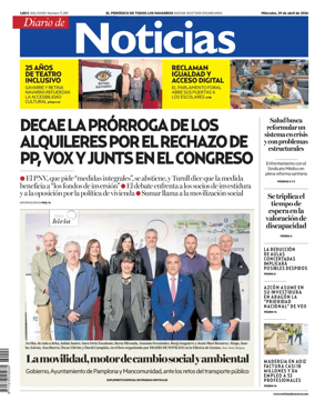 Cover of Diario de Noticias (Spain)