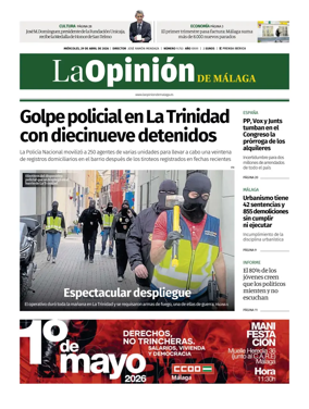 Cover of La Opinion de Malaga