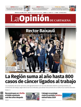 Cover of La Opinion de Murcia (Cartagena)