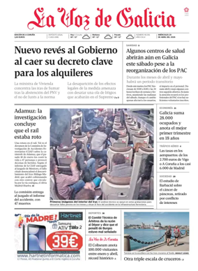 Cover of La Voz de Galicia (A Coruna)