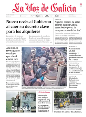 Cover of La Voz de Galicia (Arousa)