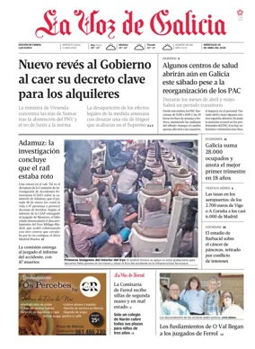 Cover of La Voz de Galicia (Ferrol)