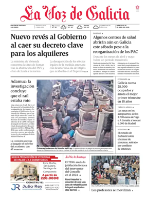 Cover of La Voz de Galicia (Santiago)
