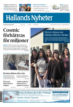 Cover of Hallands Nyheter