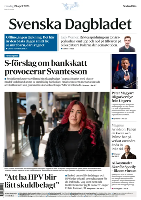 Cover of Svenska Dagbladet