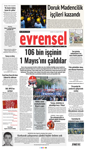 Cover of Evrensel Gazetesi