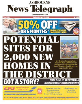 Cover of Ashbourne News Telegraph