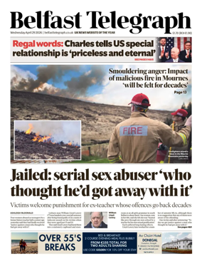 Cover of Belfast Telegraph