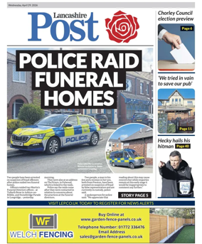 Cover of Lancashire Evening Post