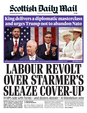Cover of Scottish Daily Mail