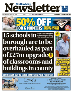 Cover of Staffordshire Newsletter