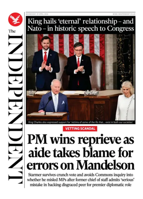Cover of The Independent