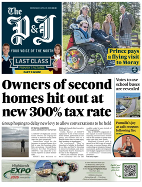 Cover of The Press and Journal (Inverness Highlands and Islands)