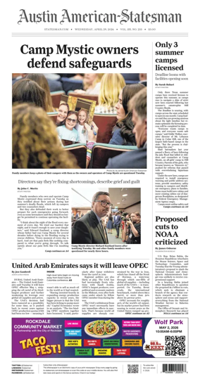 Cover of Austin American-Statesman